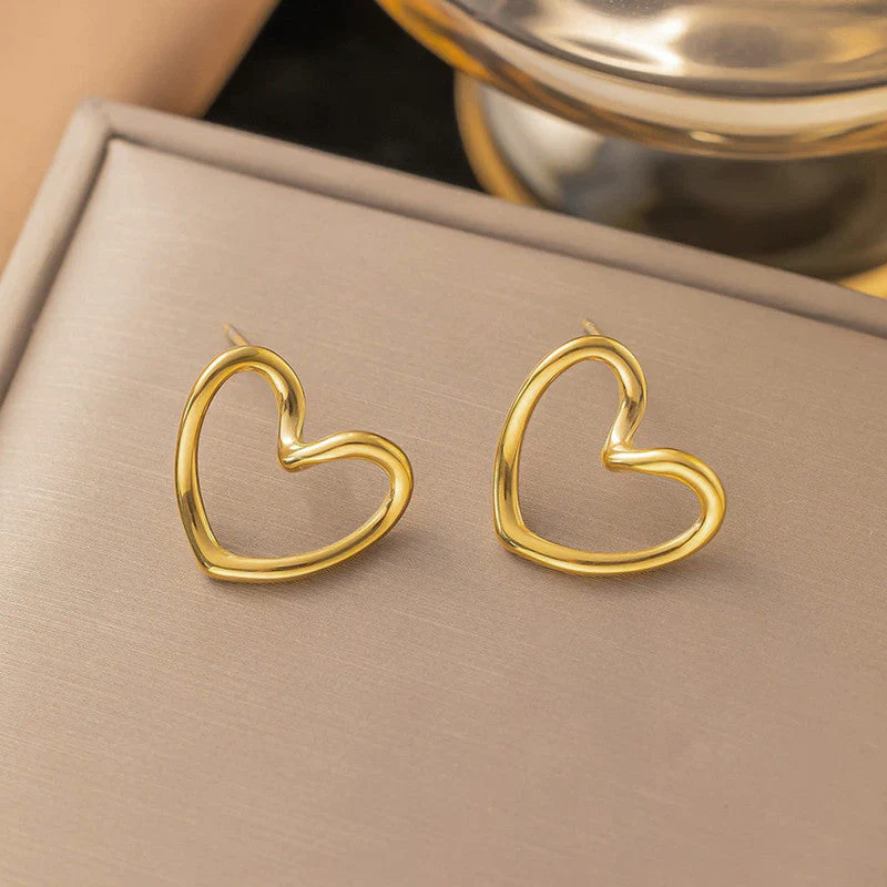 Hollow Heart Earrings